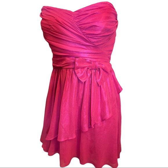 Fuscia, Pink Optimism midi dress. Super fun & the standout of the room. Sz 13/14 - Picture 3 of 8